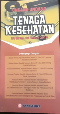 Image of UNDANG - UNDANG TENAGA KESEHATAN.