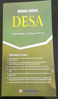 Image of UNDANG - UNDANG DESA. (UU RI NO. 6 Tahun 2014).